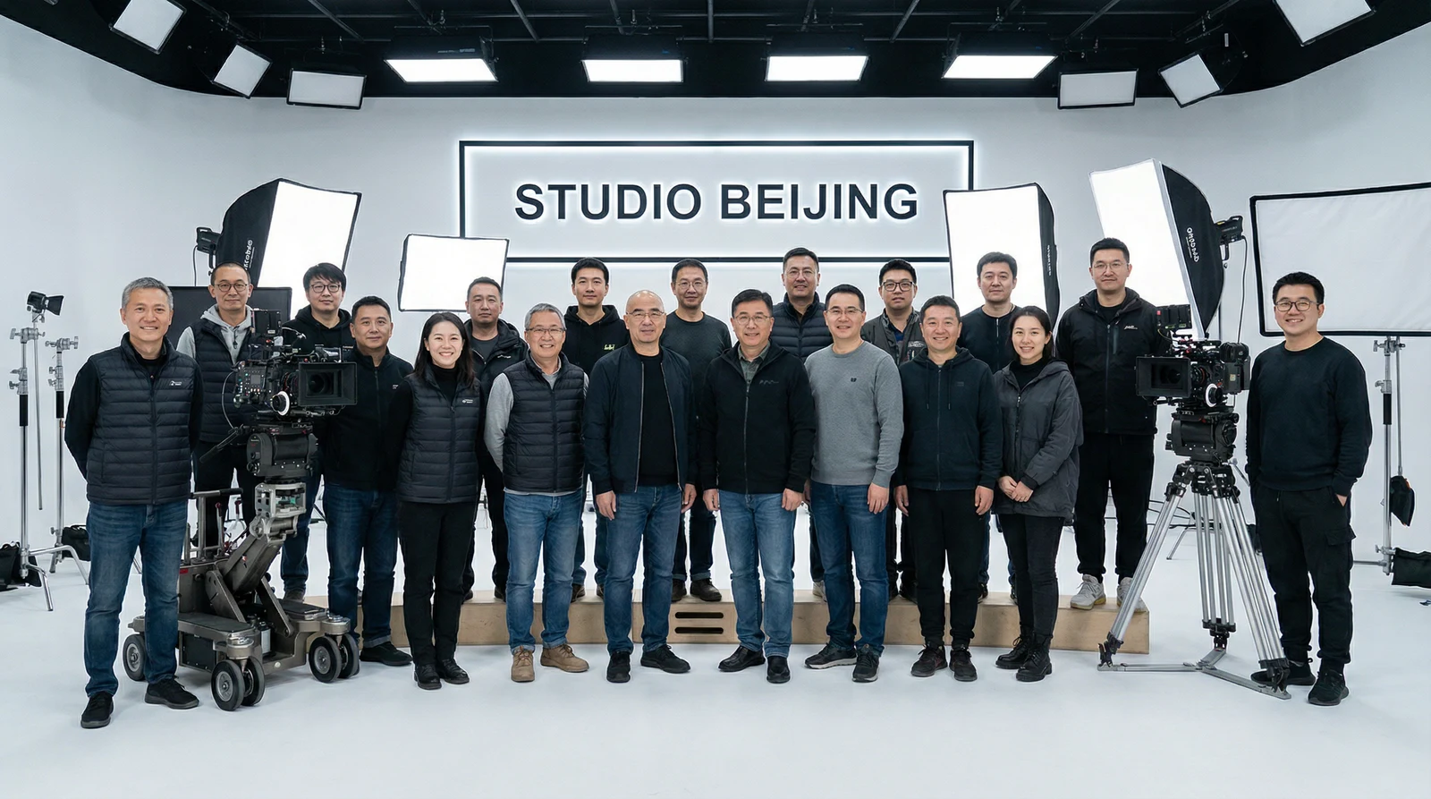 探花专业影视制作团队合影